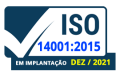 Certificado ISO 14001:2015 Implantação em Dez/2021 Certificado ISO 14001:2015 Implantação em Dez/2021